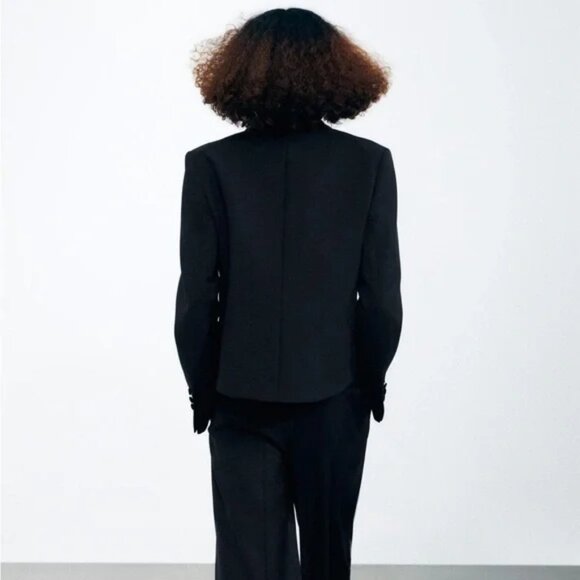 ZARA LIMITED EDITION ZW COLLECTION DOUBLE-BREASTED WOOL BLAZER, XS, NWT - Picture 3 of 7